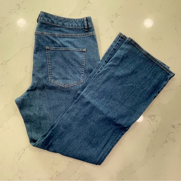 Coldwater Creek Natural 5 Pocket Bootcut Denim Blue Jeans - Size 16 - NWT - Picture 1 of 11